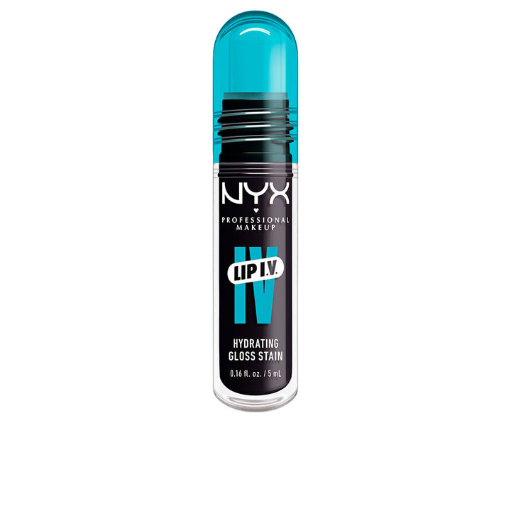 5 ml dual-finish lip tint and gloss in deep grape shade, sleek wand applicator