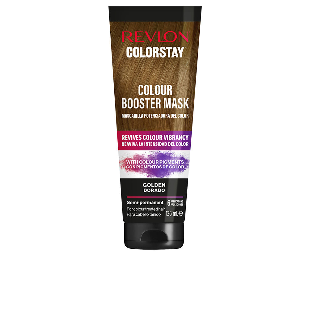 Jar of golden colour-depositing hair mask, 125 ml, unisex colour booster