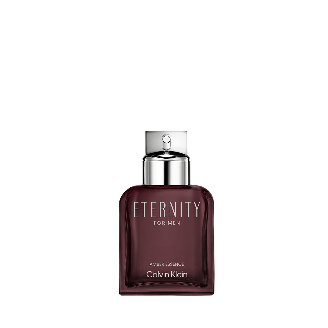 Deep burgundy flacon with metallic silver cap, 100 ml amber aromatic perfume for Man