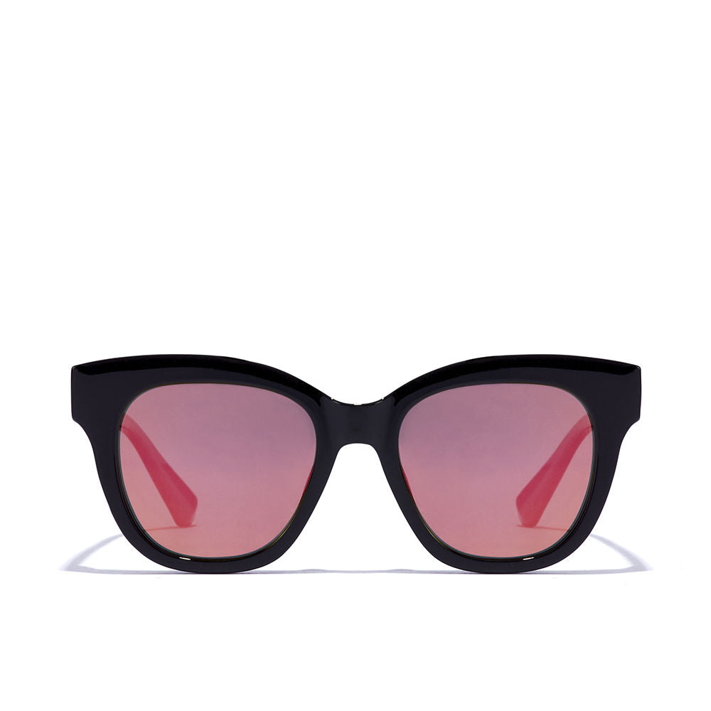 Hawkers Black plastic butterfly sunglasses with pink tinted lenses, cat-eye silhouette and slim retro temples