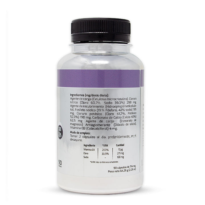 Drasanvi Plastic dietary supplement bottle with black screw cap, purple label, silver accents, logo, nutrition icons