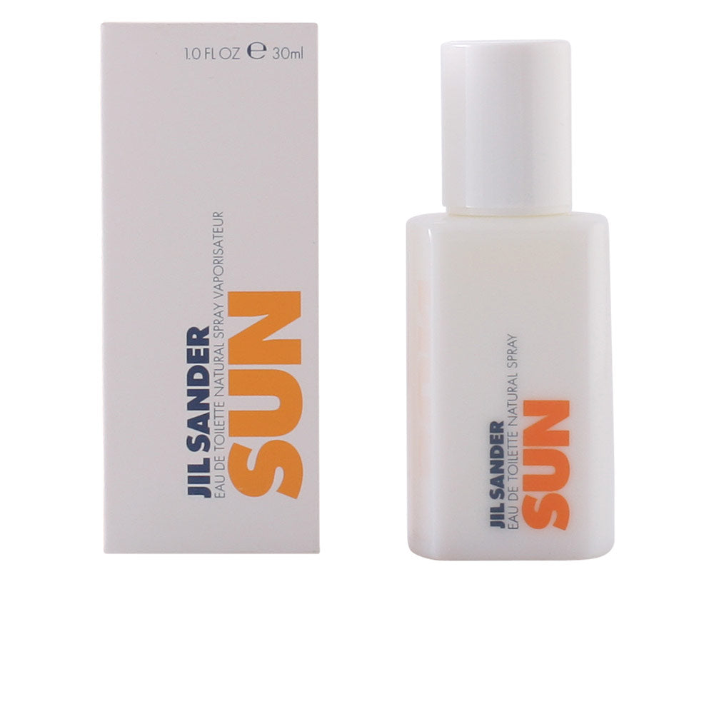 30 ml glass bottle of sunlit vanilla eau de toilette with citrus and floral notes