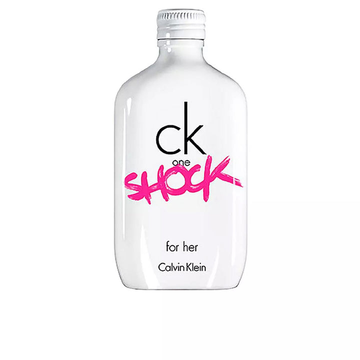 White perfume bottle with fuchsia graffiti, 200 ml Eau de Toilette for Women