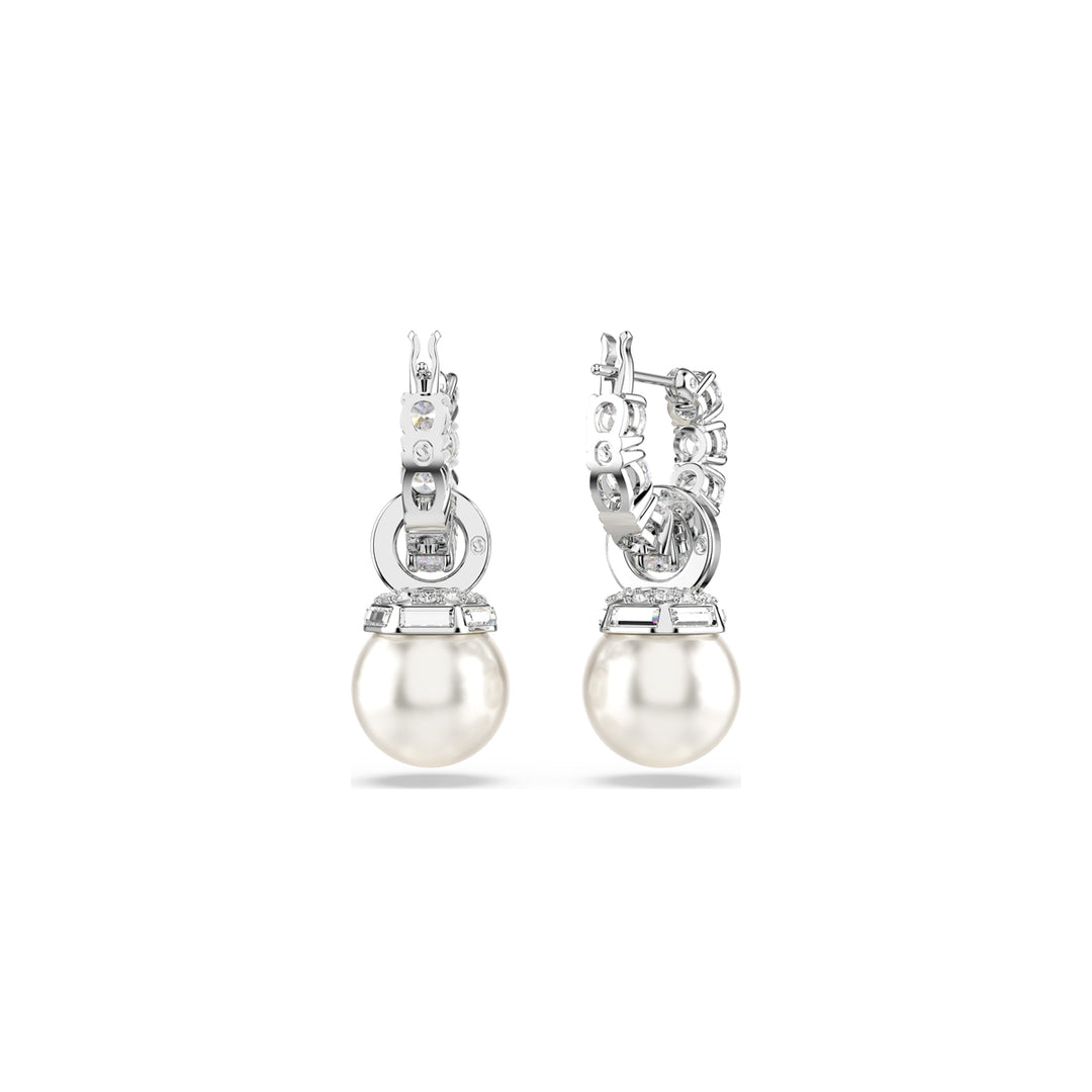 Timeless Elegance Pearl and Crystal Drop Earrings