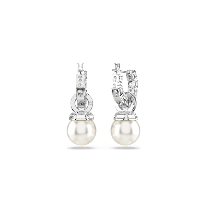 Timeless Elegance Pearl and Crystal Drop Earrings