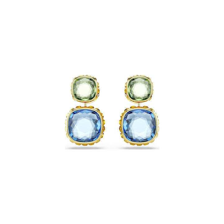 Radiant Faceted Gemstone Drop Earrings