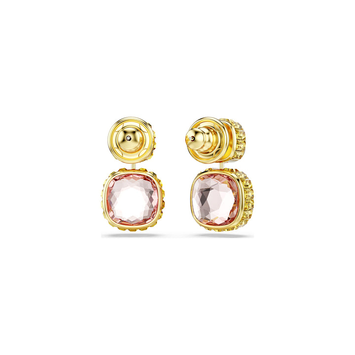 Radiant Faceted Gemstone Drop Earrings