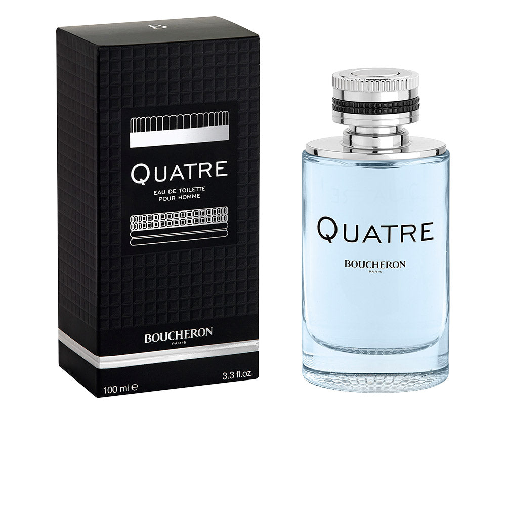 Boucheron Quatre Pour Homme eau de toilette bottle, masculine aromatic-woody fragrance