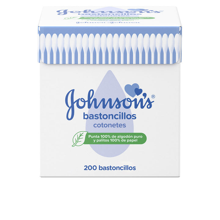 Box of 200 cotton-tipped swabs with paper sticks, recyclable paper pack