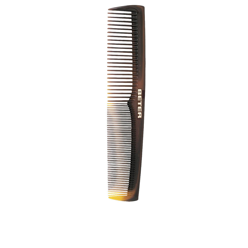13 cm tortoiseshell-effect single-piece comb, polished teeth, compact