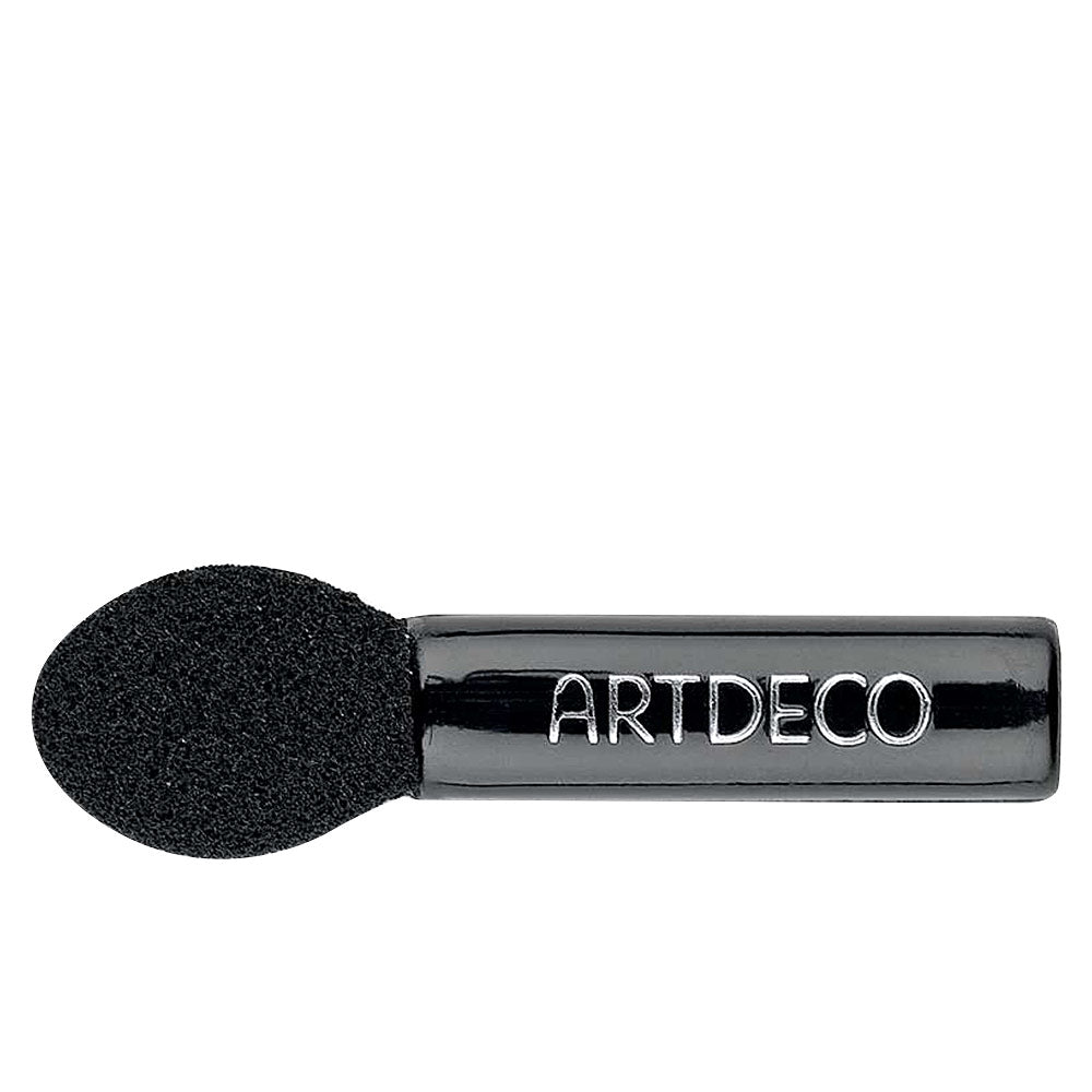 Artdeco Black foam eye shadow applicator with cylindrical plastic handle, foam tip and brand name printed