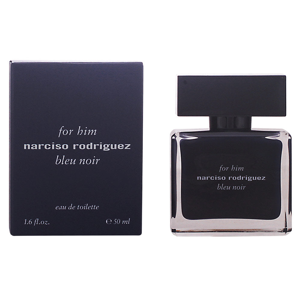 Dark blue glass bottle of Bleu Noir eau de toilette, 50 ml, woody-spicy fragrance