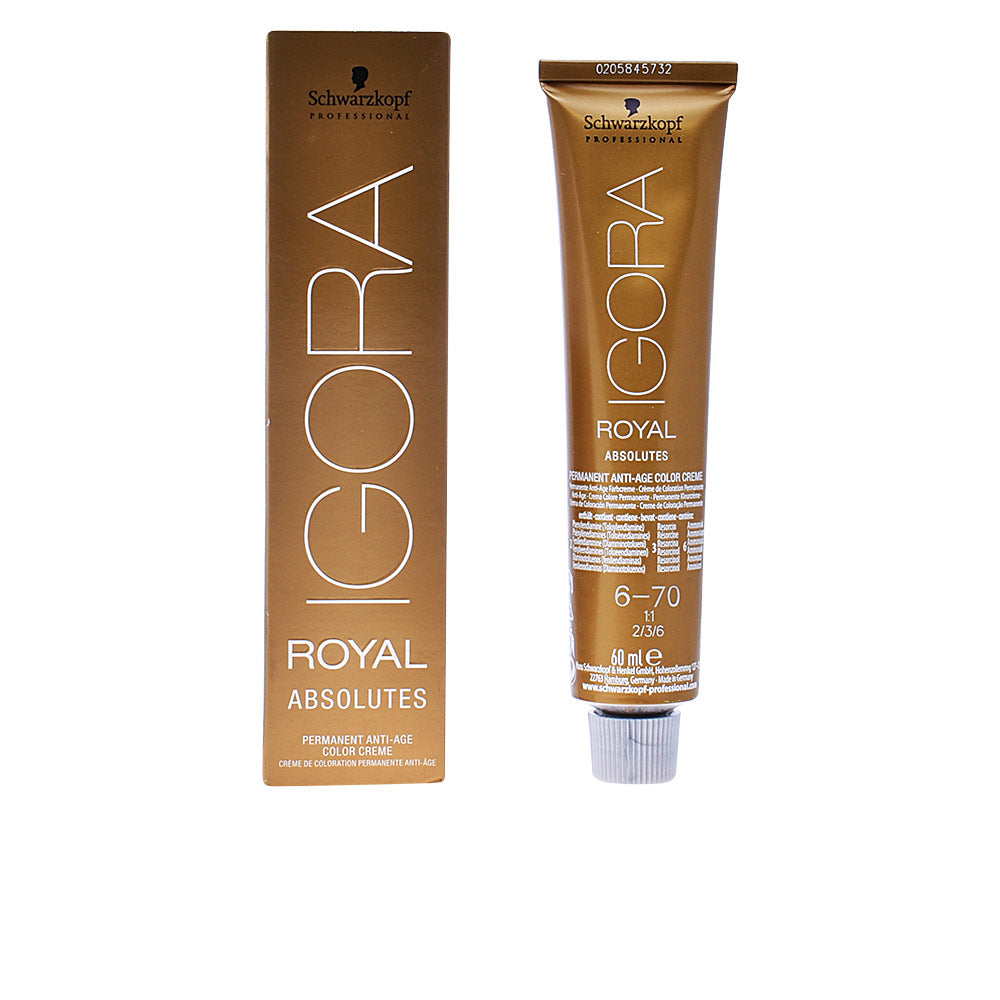 60 ml tube of permanent creme hair colour, shade 6-70 rich brown neutral gold