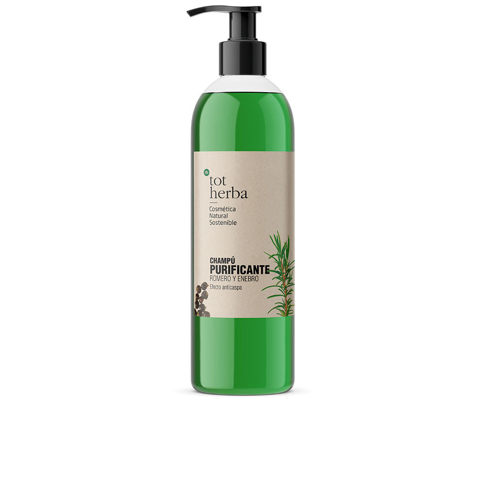 500 ml amber shampoo bottle with rosemary and juniper, Unisex anti‑dandruff