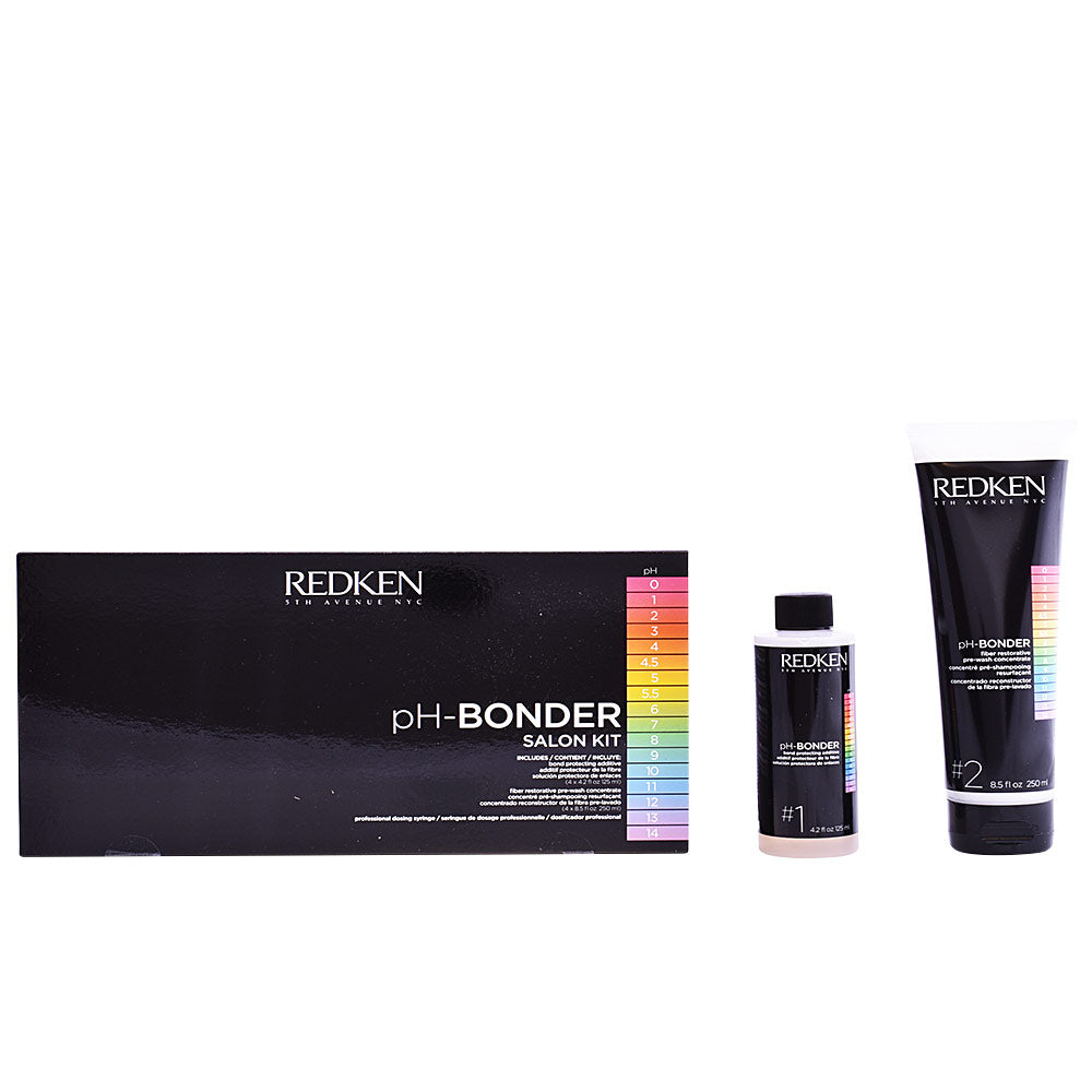 Two-piece professional pH-bonder kit: protective solution and fibre reconstructor vials
