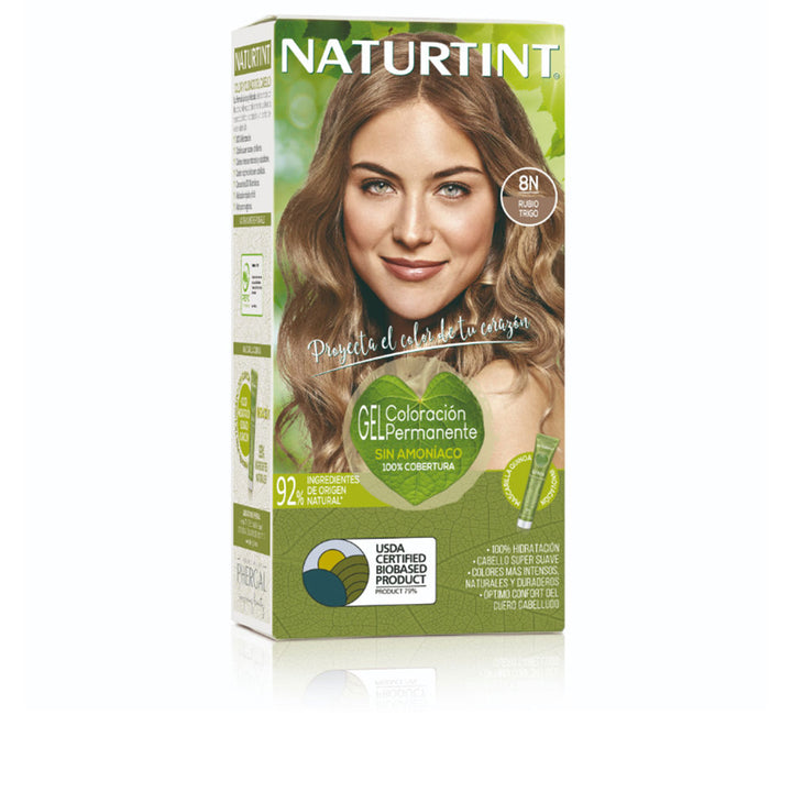 Tube of ammonia-free gel hair colour with quinoa care mask, 170 ml, shade 8N Wheat Blonde