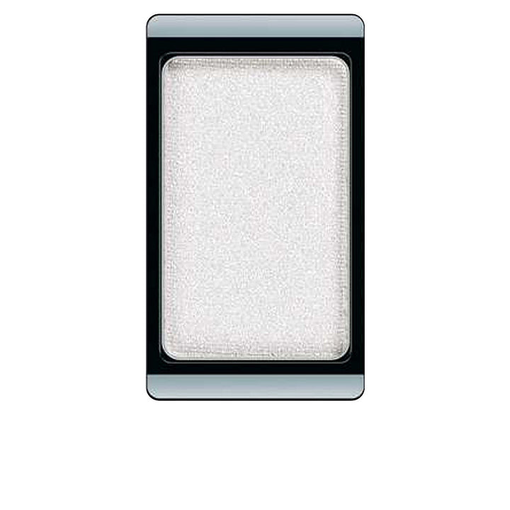 Compact pearly white pressed eyeshadow pan, 0.8 g, refillable packaging