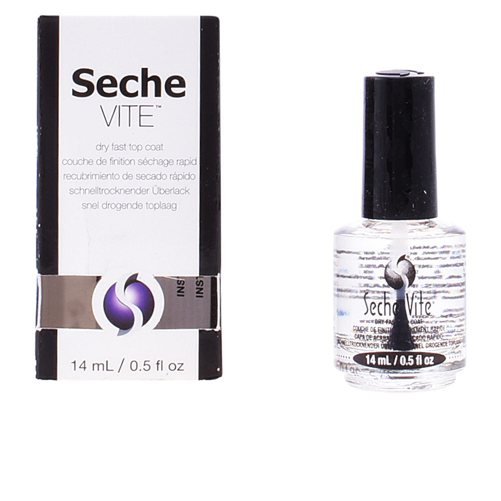 14 ml clear glossy rapid-dry top coat bottle for Unisex nail finishing