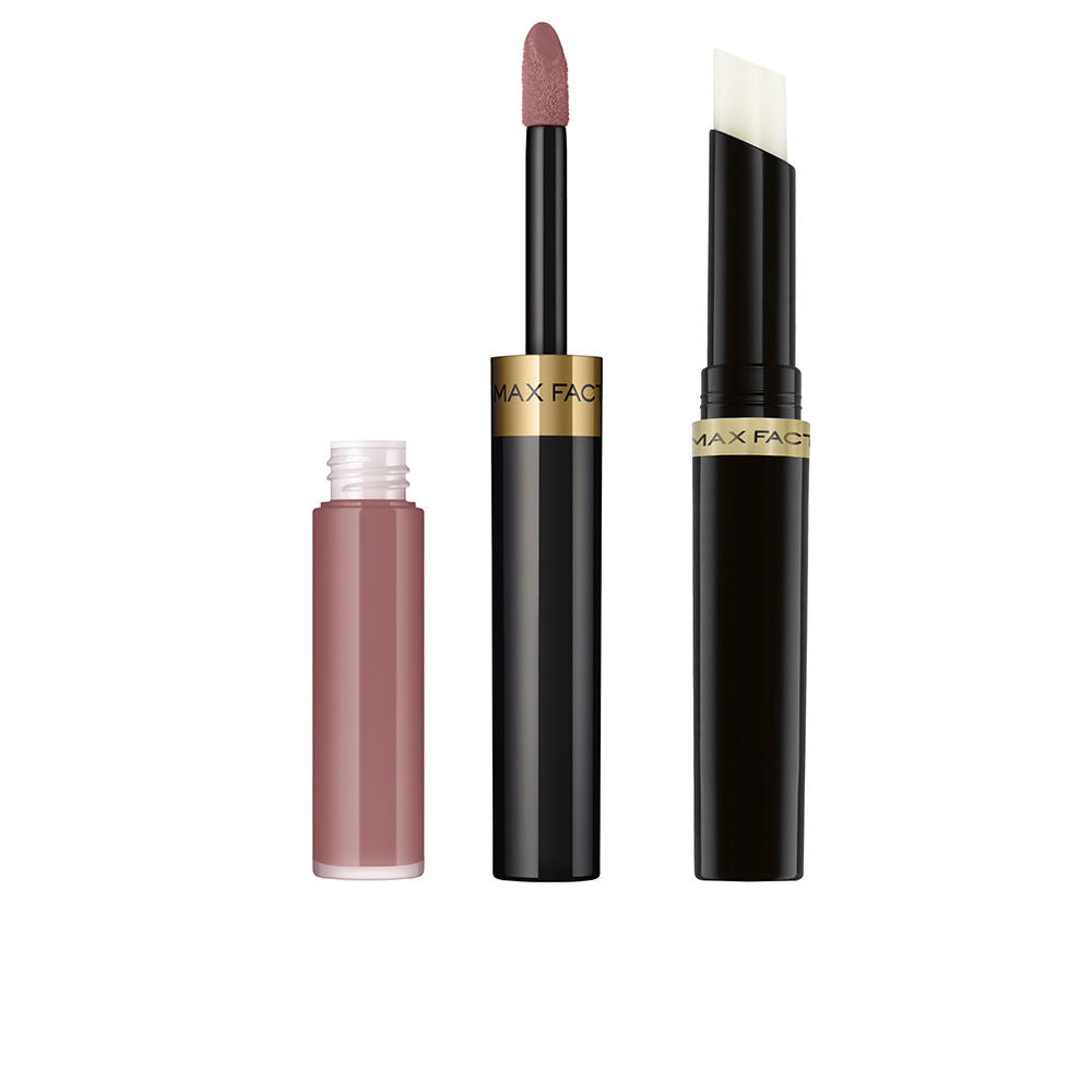 Small 2 ml satin liquid lip in muted brown-rose shade with applicator wand