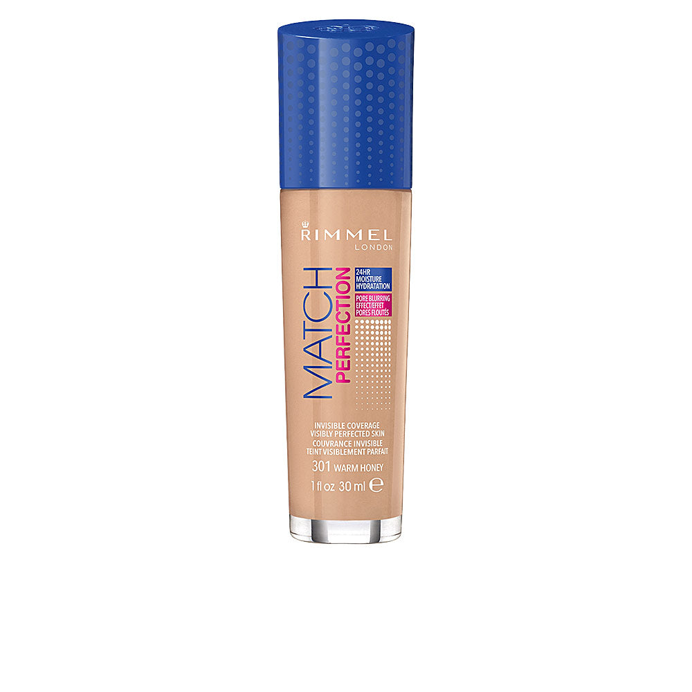 30 ml pump bottle of lightweight fluid foundation, warm honey shade