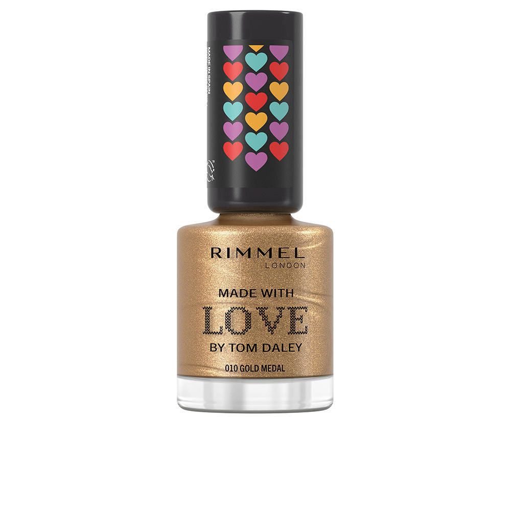 8 ml bottle of quick‑dry, high‑gloss nail polish in vibrant coral shade