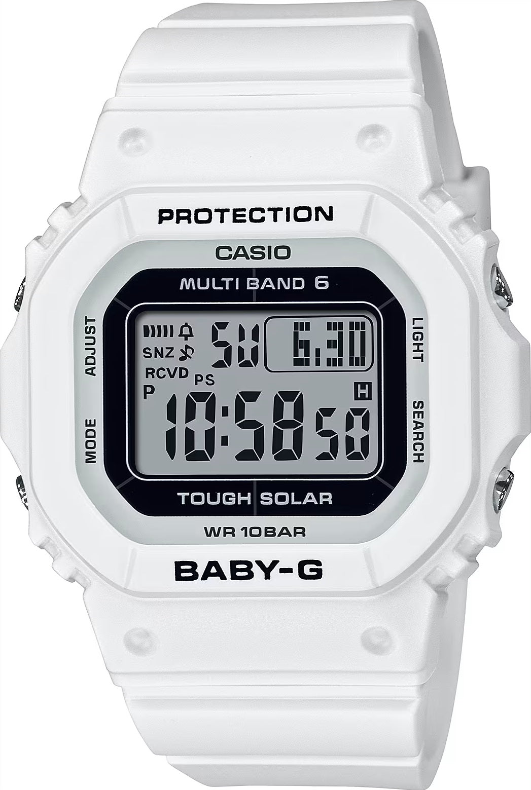 White Resin Digital Sport Watch with Multi Band 6