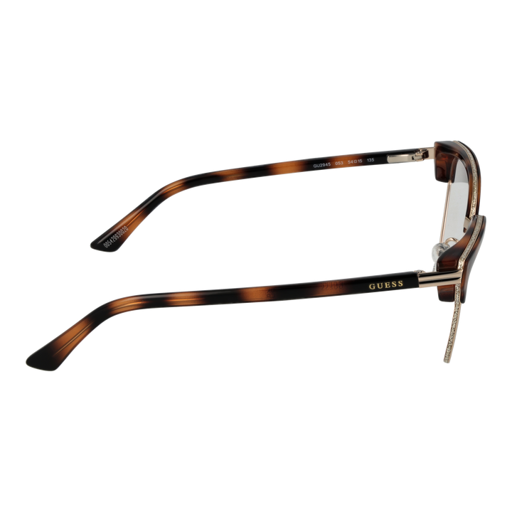 Tortoiseshell cat-eye eyeglasses for Women in brown and gold metal-plastic frame, angled view