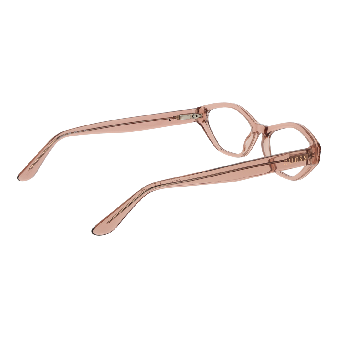 Brown plastic cat‑eye eyeglasses for Women with decorative colored stones on outer corners