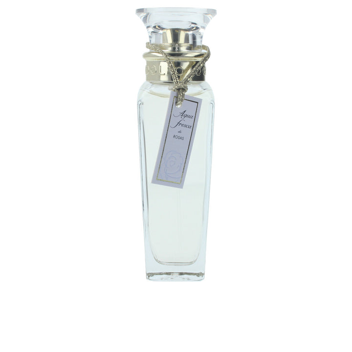 Clear 120 ml refillable eau de toilette bottle; floral rose fragrance for Women