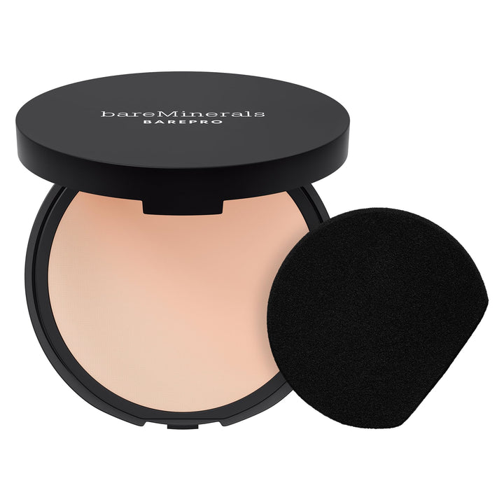 Bare Minerals Compact powder foundation pan in neutral warm shade with matte finish and pressed texture