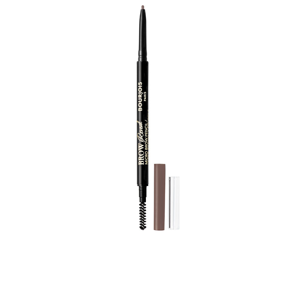 Slim angled micro brow pencil in dark brown with integrated spoolie, 0.35 g