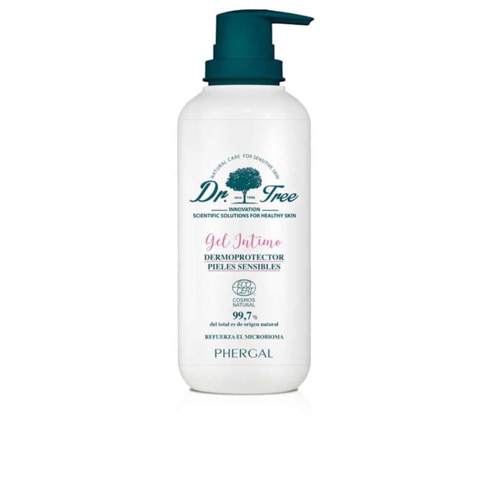 400 ml clear bottle of prebiotic intimate gel, Unisex, soothing botanical formula