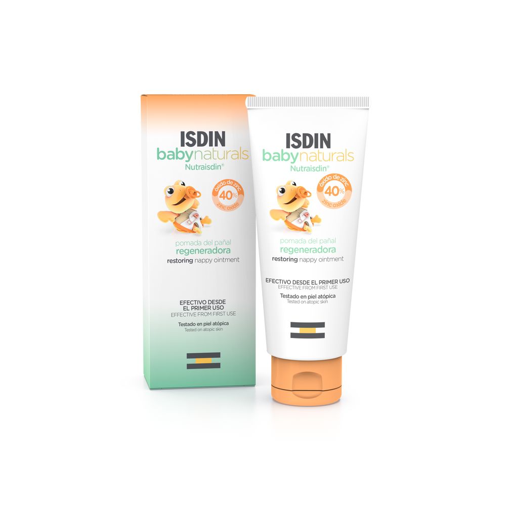 Tube of ISDIN diaper cream for protecting and soothing baby’s sensitive skin