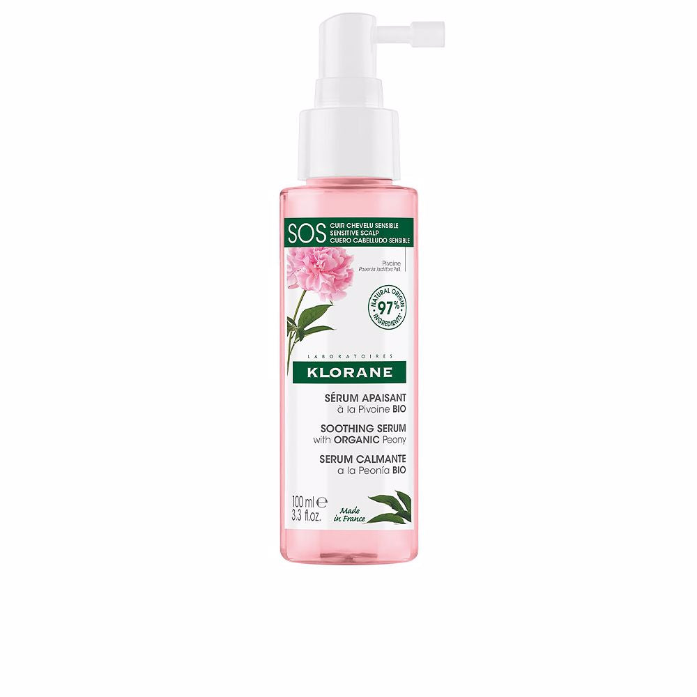 65 ml clear bottle of peony soothing scalp serum, leave‑on, unisex