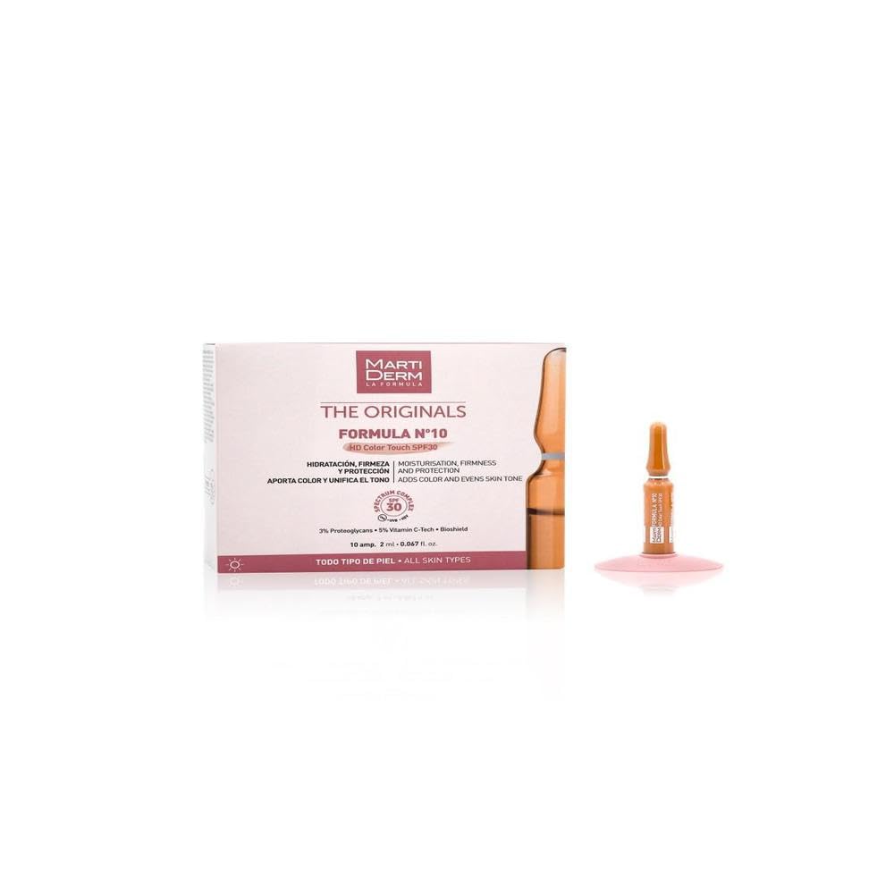 Single-dose 2 ml tinted SPF30 ampoule with Vitamin C and proteoglycans, Unisex