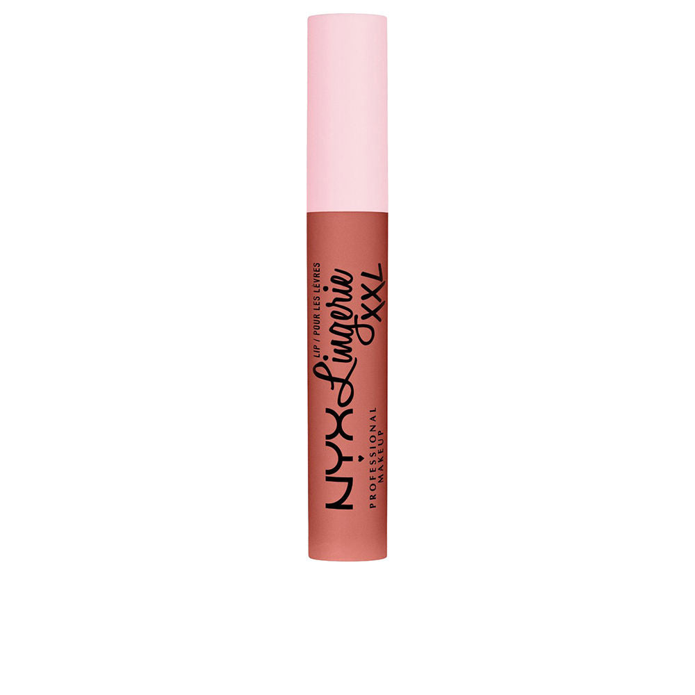 Matte liquid lipstick in rose shade, lightweight wand applicator