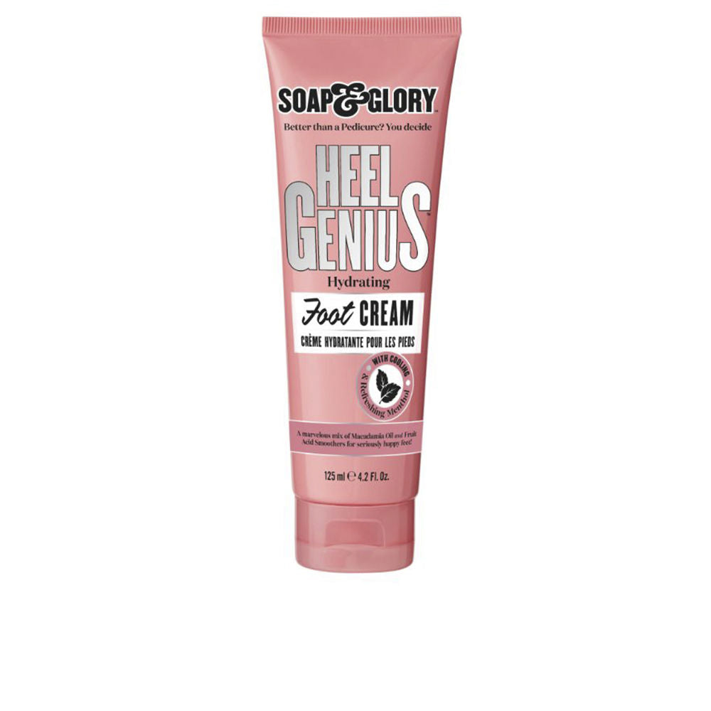 125 ml tube of nourishing macadamia heel cream for Women, cooling menthol and citrus