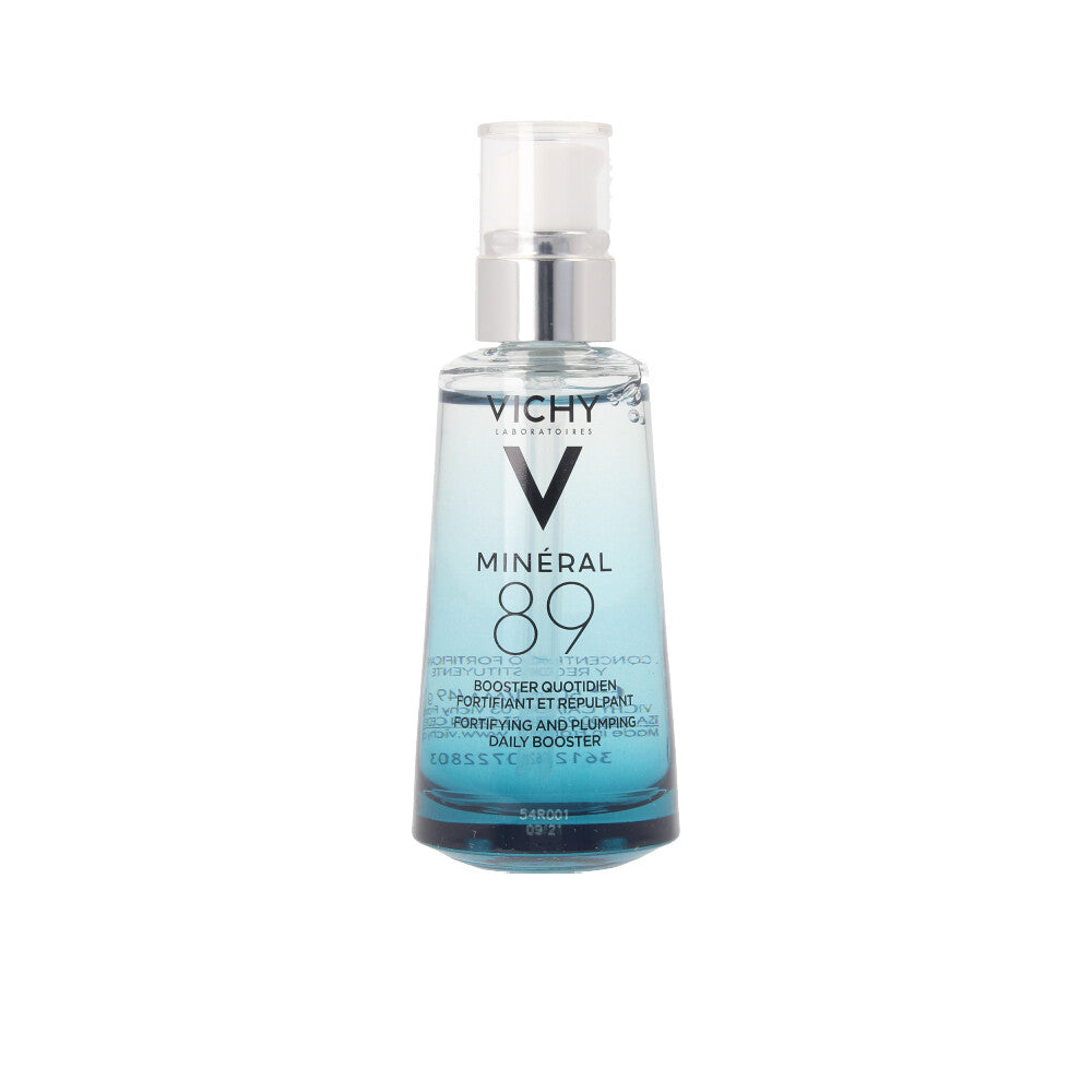 Clear gel booster serum bottle, 75 ml, volcanic water and hyaluronic concentrate